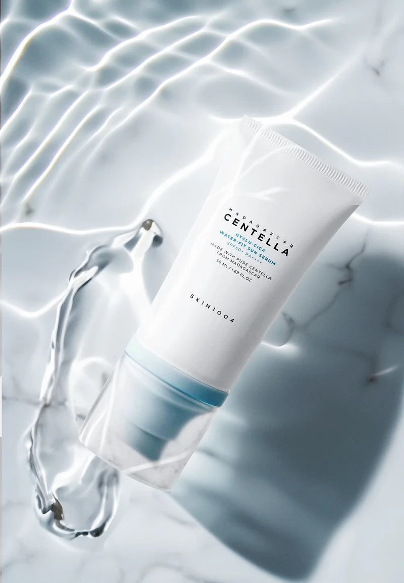 SKIN1004 Hyalu-Cica Water-Fit Sun Serum SPF50+ — hydrating sunscreen sensitive skin — Korean skincare Switzerland